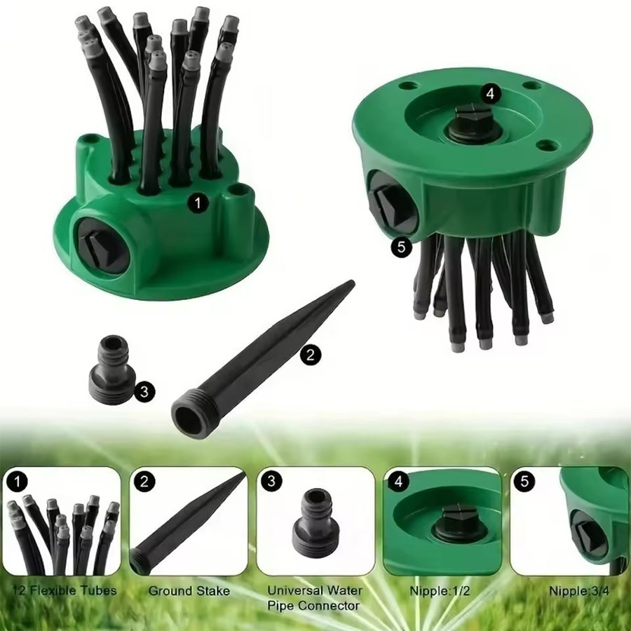 360° Automatic Rotating Garden - Automatic Watering ulasan dan harga