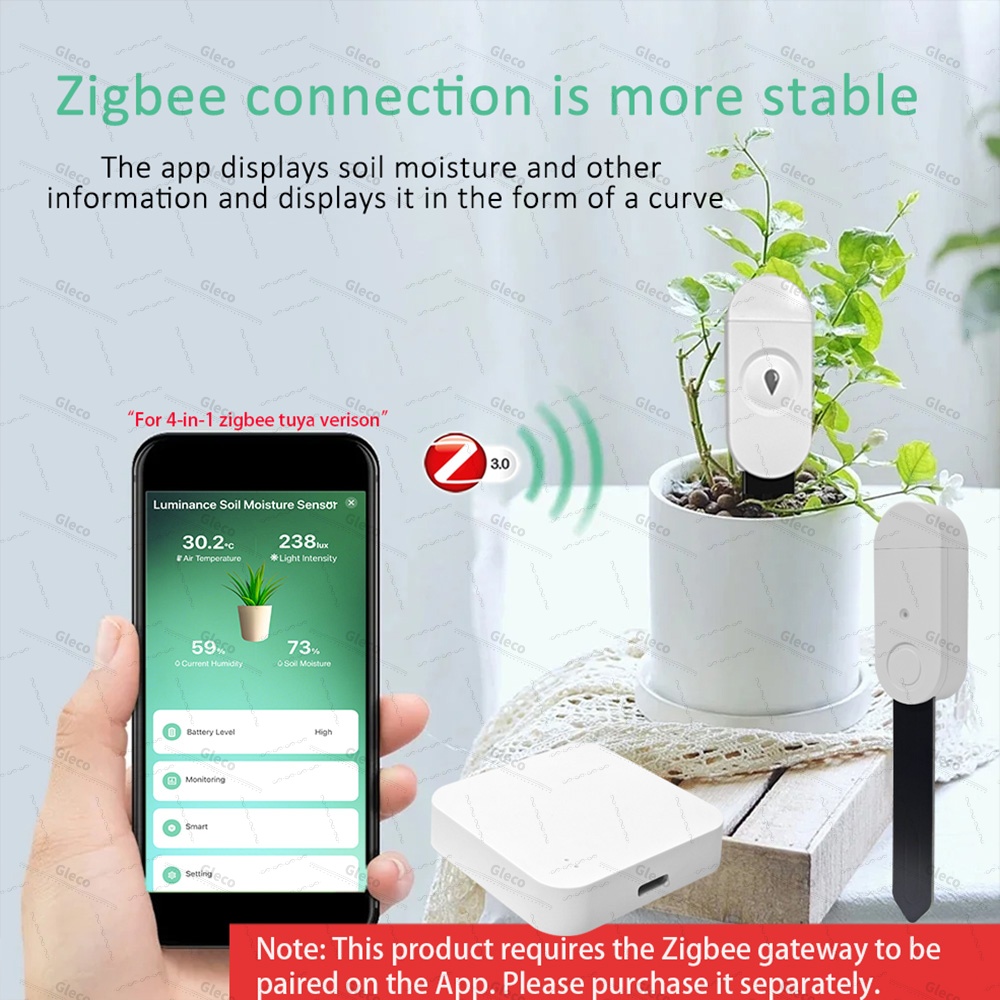 Zigbee Soil Moisture Sensor Me - Plant Monitor ulasan dan harga