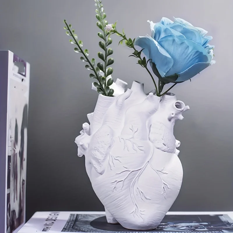 Heart Shaped Resin Vase Anatom - Hydroponic Grow Pod ulasan dan harga