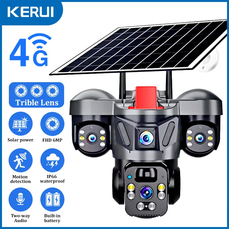 KERUI Outdoor PTZ 6MP 4G SIM W - Garden Camera ulasan dan harga